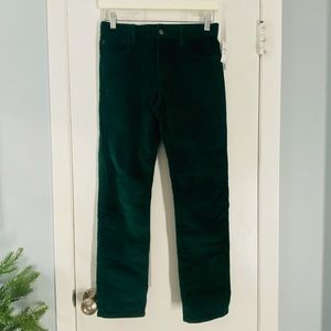 NWT Gap Green Corduroys. BOYS 14 Regular